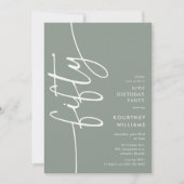 Script Fifty' 50e verjaardag Kaart (Voorkant)