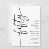 Script Fifty' 50e verjaardag Kaart (Voorkant)