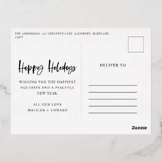 script fijne feestdagen foto (Achterkant)