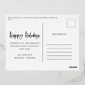 script fijne feestdagen foto folie kerstkaart (Achterkant)