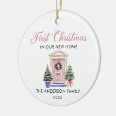 Script First Christmas At Our New Home Keramisch Ornament (Links)