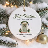 Script First Christmas At Our New Home Keramisch Ornament
