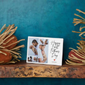 Script First Father's Day Photo Collage Gift Fotoplaat (Zijkant)