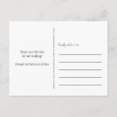 Script Five Photo Calendar Block De datum opslaan Aankondigingskaart (Achterkant)