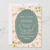  Script Floral Blush Wedding Kaart (Voorkant)