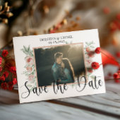 Script Floral Photo Minimalist Sla de datum op Kaart