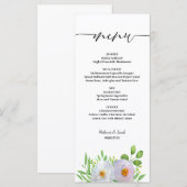 Script Floral Wedding Menu (Voorkant / Achterkant)