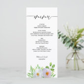 Script Floral Wedding Menu (Staand voorkant)