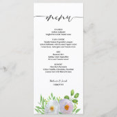 Script Floral Wedding Menu (Voorkant)