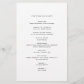 Script Flouring Personalized Black Paper-programma Flyer (Achterkant)