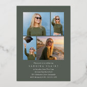 Script Foil Photo Graduation Announcement & Invite Folie Uitnodiging (Achterkant)