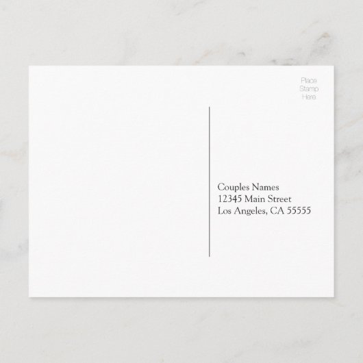 Script Font bruiloft RSVP Uitnodiging Briefkaart (Achterkant)