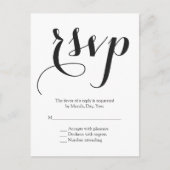 Script Font bruiloft RSVP Uitnodiging Briefkaart (Voorkant)