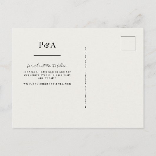 Script Font Landscape Photo Sla het Briefkaart Dat (Achterkant)