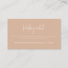 Script Font Modern Blush Pink Wedding Website Informatiekaartje