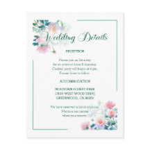 Script Font Pastel Garden Flowers Wedding