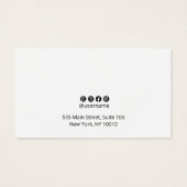 Script Font Plain White Earring Display Kaart (Achterkant)