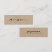 script-font-style minimalistisch elegant rustic mini visitekaartje (Voorkant / Achterkant)