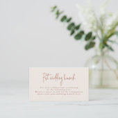 Script Font Terracotta & Cream Post Wedding Brunch Informatiekaartje (Staand voorkant)