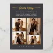 Script Forever Merry Christmas Pas getrouwd Foto G Folie Feestdagenkaart (Voorkant)