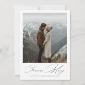 Script Forever Merry Newlywed Wedding Photo Feestdagenkaart (Voorkant)