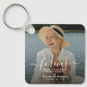 Script Forever Missed' Photo Memorial  Sleutelhanger (Voorkant)