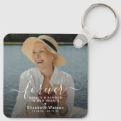 Script Forever Missed' Photo Memorial  Sleutelhanger (Achterkant)