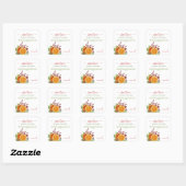 Script Fornuis Kerst Borrelende Potpourri  Vierkante Sticker (Vel)
