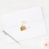 Script Fornuis Kerst Borrelende Potpourri  Vierkante Sticker (Envelop)