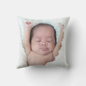 Script Foto Baby Geboorte Stats Aankondiging Kussen (Achterkant)