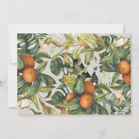 Script foto bruiloft bedankt citrus botanisch (Achterkant)