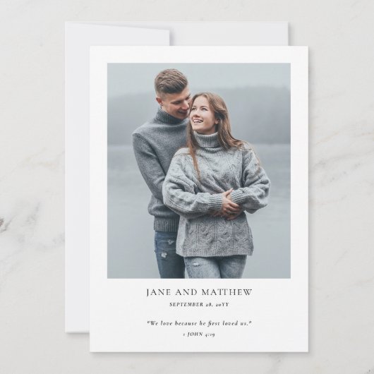 Script & Foto Bruiloft Christelijk De datum opslaa Save The Date (Achterkant)