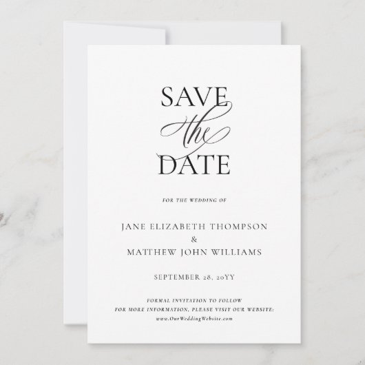 Script & Foto Huwelijk Christelijke Save the Date (Voorkant)