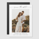 Script Foto Minimaal Trouwkaart Save the Date Magn (Voorkant / Achterkant)