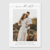 Script Foto Minimaal Trouwkaart Save the Date Magn (Voorkant)