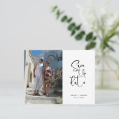 Script Foto Minimalistische Save the date  Briefkaart (Staand voorkant)