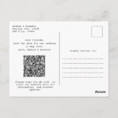 Script Foto Minimalistische Save the date  Briefkaart (Achterkant)