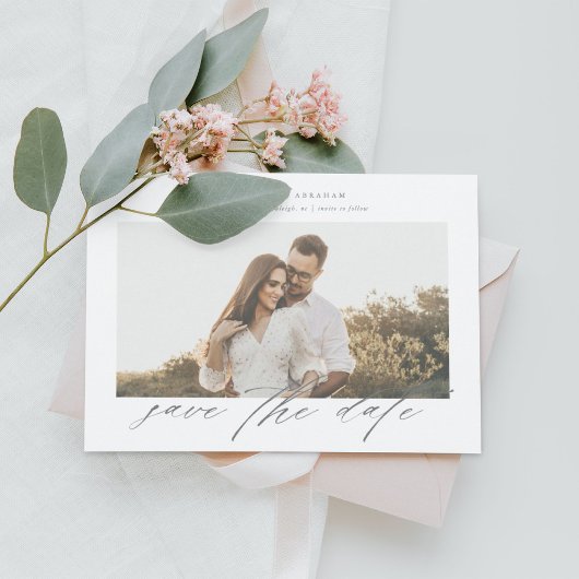 Script foto trouwdag save the date kaart