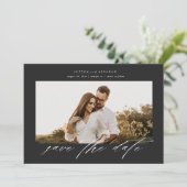 Script foto trouwkaart save the date uitnodiging (Staand voorkant)
