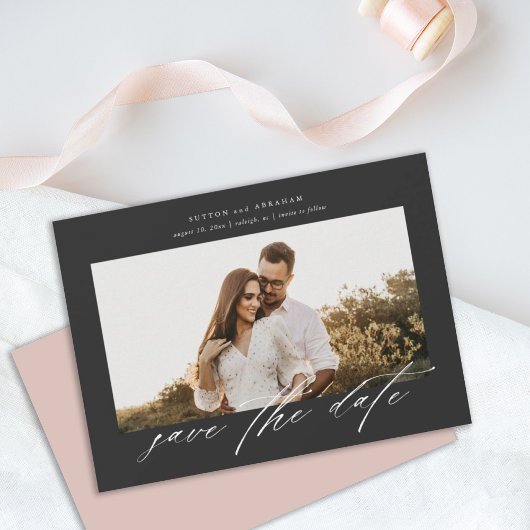 Script foto trouwkaart save the date uitnodiging