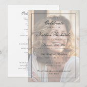 Script Foto Viering Van Het Leven Funeral Programm Programmakaart (Voorkant / Achterkant)