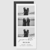 Script Fotostrip Magnetische bruiloft Bewaar de da (Voorkant / Achterkant)