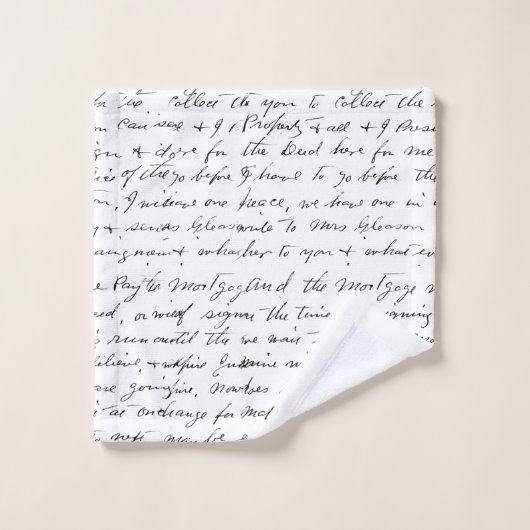 Script Frans Stijl Bad Handdoek Set (Wasdoekje)