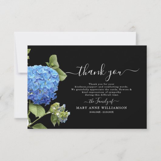 Script Funeral Hartelijk dank Bedankkaart (Voorkant)