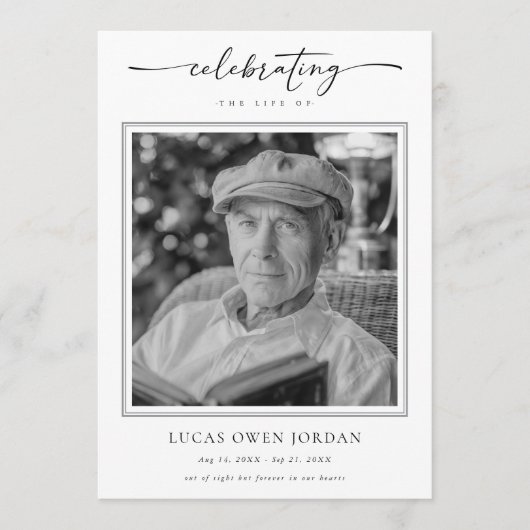 Script Funeral Memorial Order of Service Goedkoop Programmakaart (Voorkant)