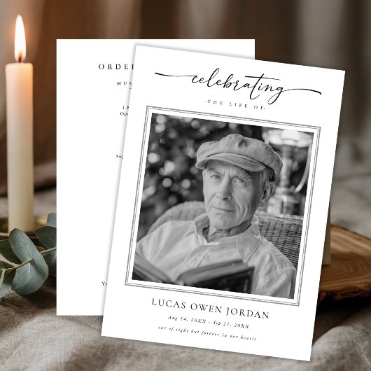 Script Funeral Memorial Order of Service Goedkoop Programmakaart