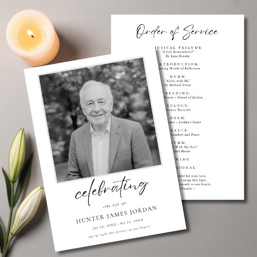 Script Funeral Memorial Order of Service goedkoop Programmakaart
