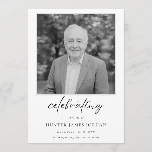 Script Funeral Memorial Order of Service goedkoop Programmakaart (Voorkant)