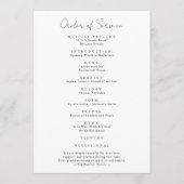 Script Funeral Memorial Order of Service Photo Programmakaart (Achterkant)