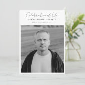 Script Funeral Memorial Order of Service Photo Programmakaart (Staand voorkant)